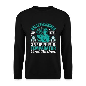 Métier de la climatisation en tant que frigoriste - Sweat-shirt Unisexe - noir - Devant - Alina (178cm) & Michal (187cm)