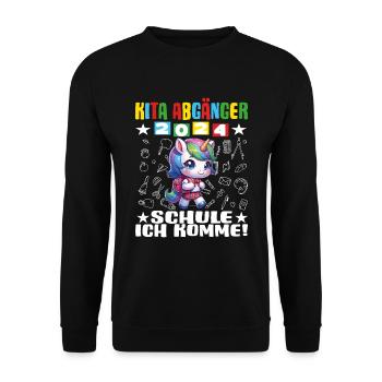 Daycare Leavers 2024 School Enrollment 2024 - Unisex Sweatshirt - black - Front - Alina (178cm) & Michal (187cm)