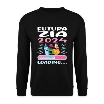 Zia 2024 Loading Tante 2024 - Unisex Pullover - Schwarz - Vorne - Alina (178cm) & Michal (187cm)