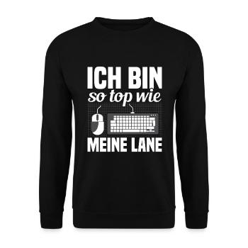Zocken Gaming Headset Videogamer Videospiel Zocker - Unisex Pullover - Schwarz - Vorne - Alina (178cm) & Michal (187cm)