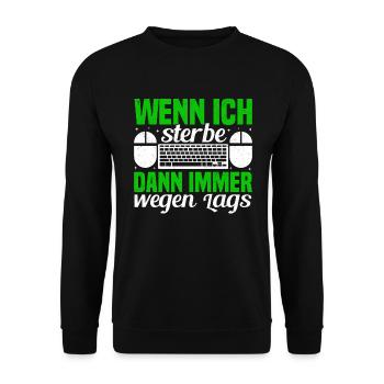 Videogamer Gaming Headset Gaming Controller Zocken - Unisex Pullover - Schwarz - Vorne - Alina (178cm) & Michal (187cm)