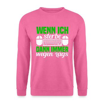 Videogamer Gaming Headset Gaming Controller Zocken - Unisex Sweatshirt - pink - Front