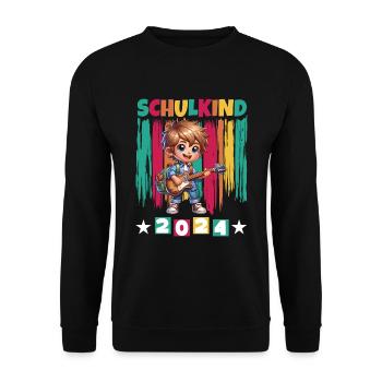 School enrolment for primary school pupils 2024 - Unisex Sweatshirt - black - Front - Alina (178cm) & Michal (187cm)