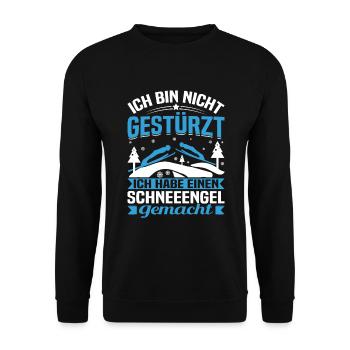 Ski Flying Winter Sports Ski Jumping Chance for - Unisex Sweatshirt - black - Front - Alina (178cm) & Michal (187cm)
