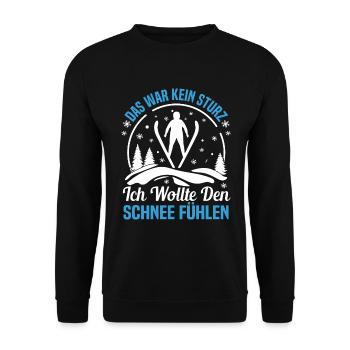 Ski jumping chance Winter sports Skis for ski jumping - Unisex Sweatshirt - black - Front - Alina (178cm) & Michal (187cm)