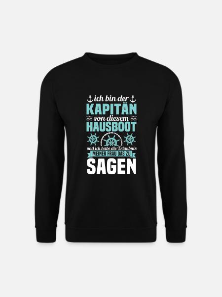 Hausboot Führerschein Bootschein für - Unisex Pullover - Schwarz