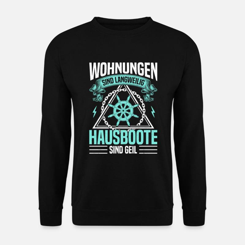 Bootfahrer Hausboot Führerschein für - Unisex Pullover - Schwarz