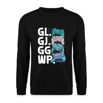 Gaming Controller Headset Video Games Gamer Gaming - Unisex Sweatshirt - black - Front - Alina (178cm) & Michal (187cm)