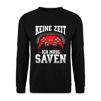 Gaming PC Controller Keyboard Gamepad Video Game - Unisex Sweatshirt - black - Front - Alina (178cm) & Michal (187cm)