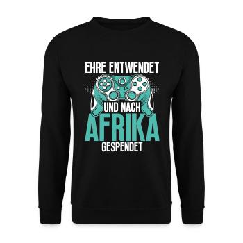 Videogamer Gaming Controller Headset Console - Unisex Sweatshirt - black - Front - Alina (178cm) & Michal (187cm)
