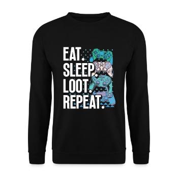Gaming Stuff Video Game Gamer Gaming Video Games - Unisex Sweatshirt - black - Front - Alina (178cm) & Michal (187cm)