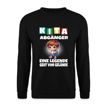 KITA Leavers School Enfant Inscription à l’école - Sweat-shirt Unisexe - noir - Devant - Alina (178cm) & Michal (187cm)