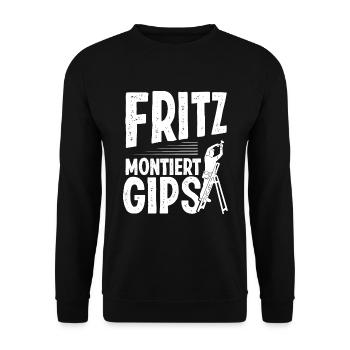 Drywall Installer Craftsman - Unisex Sweatshirt - black - Front - Alina (178cm) & Michal (187cm)