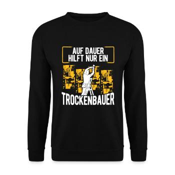 Drywall Builder Drywall Fitter Craftsman - Unisex Sweatshirt - black - Front - Alina (178cm) & Michal (187cm)