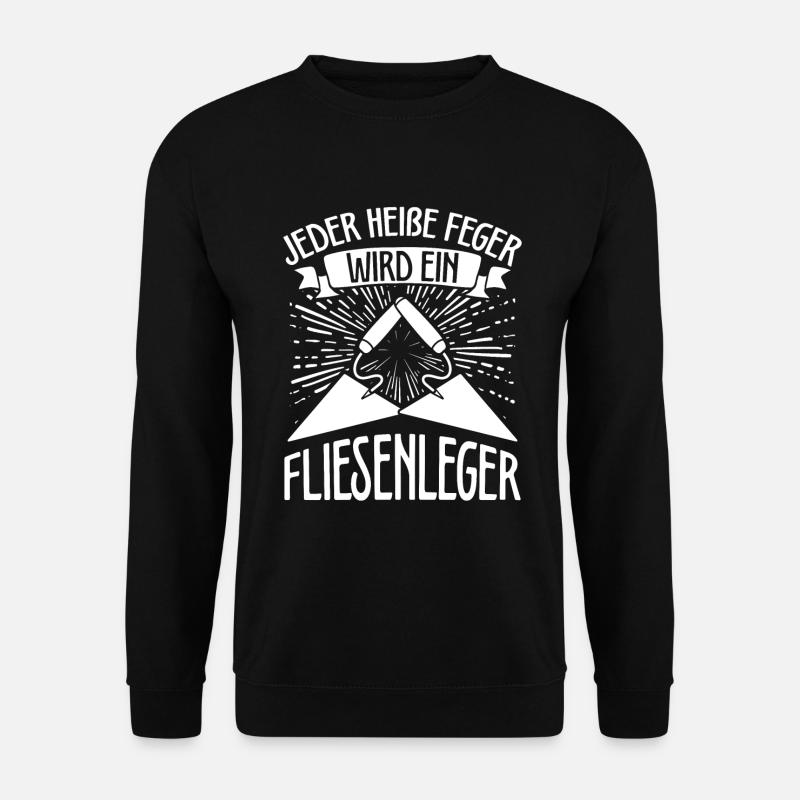 Fliesenlegergeselle Kelle Plattenleger - Unisex Pullover - Schwarz