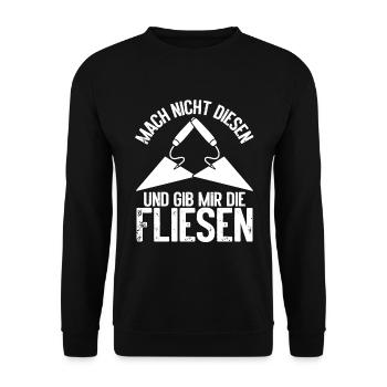 Craftsman Tiler Slab Layer Journeyman - Unisex Sweatshirt - black - Front - Alina (178cm) & Michal (187cm)