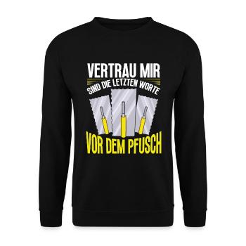 Tiler Tiler Occupation Craftsman - Unisex Sweatshirt - black - Front - Alina (178cm) & Michal (187cm)