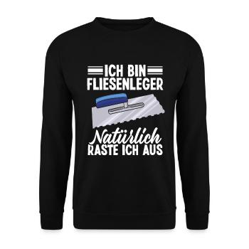 Maître carreleur Métier d’artisan carreleur - Sweat-shirt Unisexe - noir - Devant - Alina (178cm) & Michal (187cm)