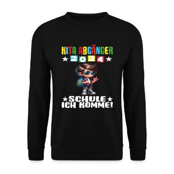 Daycare Leavers 2024 School Enrollment 2024 - Unisex Sweatshirt - black - Front - Alina (178cm) & Michal (187cm)