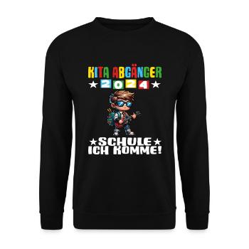 kKita Graduates 2024 School Enrollment 2024 - Unisex Sweatshirt - black - Front - Alina (178cm) & Michal (187cm)