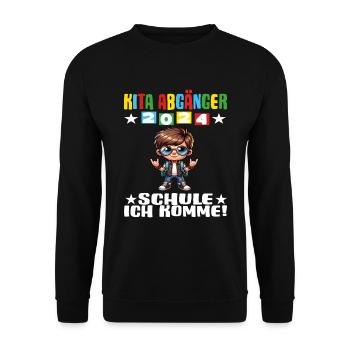 Daycare Leavers 2024 School Enrollment 2024 - Unisex Sweatshirt - black - Front - Alina (178cm) & Michal (187cm)
