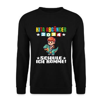 Daycare Leavers 2024 School Enrollment 2024 - Unisex Sweatshirt - black - Front - Alina (178cm) & Michal (187cm)
