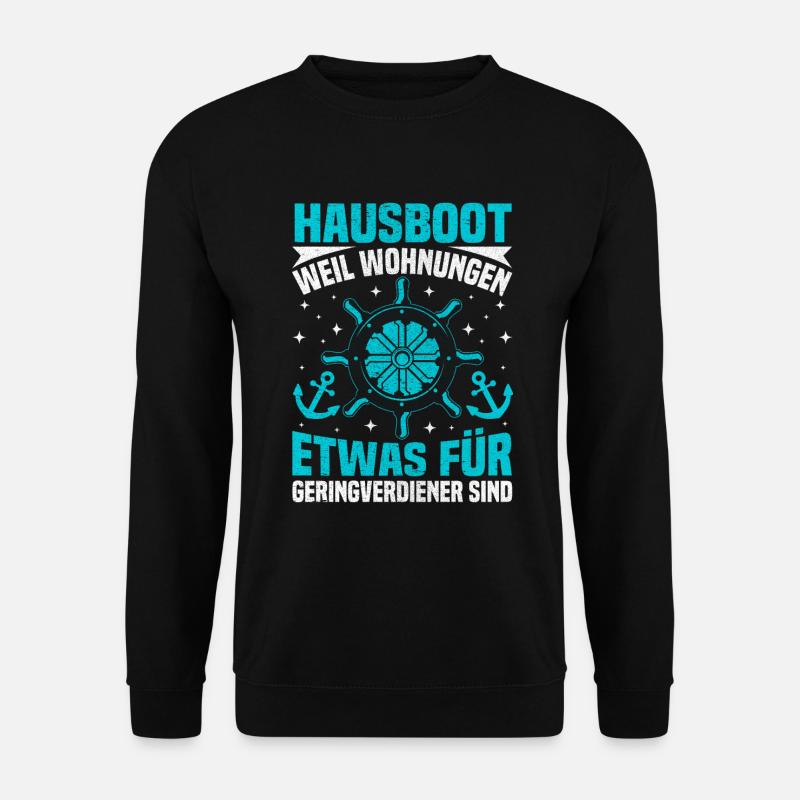 Hausboot Führerschein für Bootfahrer - Unisex Pullover - Schwarz