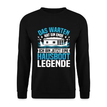 Propriétaire du bateau Permis péniche Plaisancier - Sweat-shirt Unisexe - noir - Devant - Alina (178cm) & Michal (187cm)