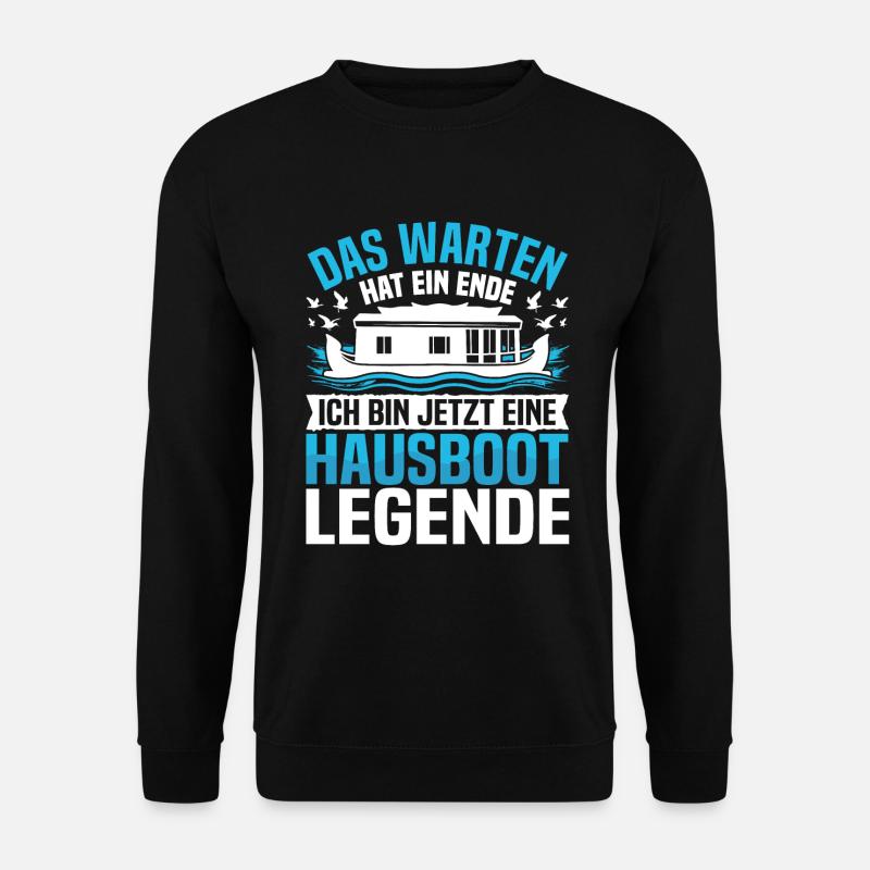 Bootbesitzer Hausboot Führerschein Bootsfahrer - Unisex Pullover - Schwarz