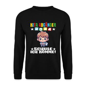 Daycare Leavers 2024 School Enrollment 2024 - Unisex Sweatshirt - black - Front - Alina (178cm) & Michal (187cm)
