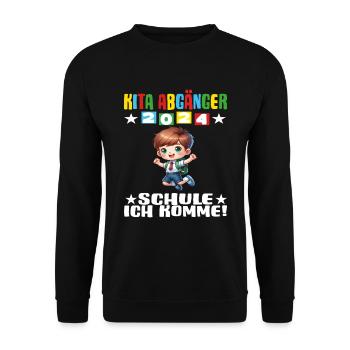 Daycare Leavers 2024 School Enrollment 2024 - Unisex Sweatshirt - black - Front - Alina (178cm) & Michal (187cm)