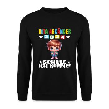 Daycare Leavers 2024 School Enrollment 2024 - Unisex Sweatshirt - black - Front - Alina (178cm) & Michal (187cm)