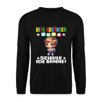 Daycare Leavers 2024 School Enrollment 2024 - Unisex Sweatshirt - black - Front - Alina (178cm) & Michal (187cm)