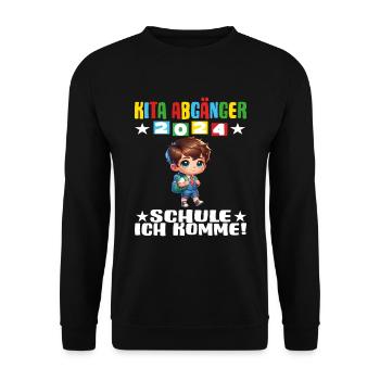 Daycare Leavers 2024 School Enrollment 2024 - Unisex Sweatshirt - black - Front - Alina (178cm) & Michal (187cm)