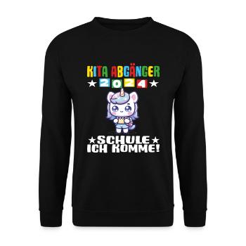 Daycare Leavers 2024 School Enrollment 2024 - Unisex Sweatshirt - black - Front - Alina (178cm) & Michal (187cm)