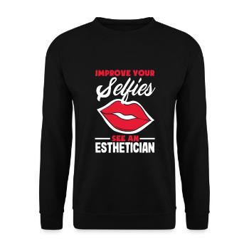 Hautpflege Kosmetikerin Kosmetik - Unisex Pullover - Schwarz - Vorne - Alina (178cm) & Michal (187cm)