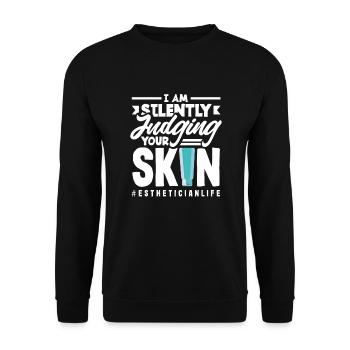 Hautpflege Kosmetikerin Kosmetik - Unisex Pullover - Schwarz - Vorne - Alina (178cm) & Michal (187cm)