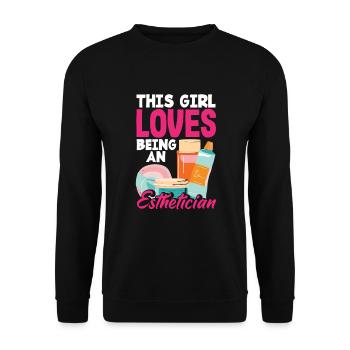 Hautpflege Kosmetikerin Kosmetik - Unisex Pullover - Schwarz - Vorne - Alina (178cm) & Michal (187cm)