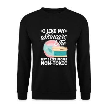 Hautpflege Kosmetikerin Kosmetik - Unisex Pullover - Schwarz - Vorne - Alina (178cm) & Michal (187cm)