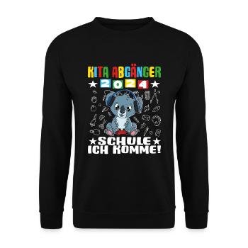 Daycare Leavers 2024 School Enrollment 2024 - Unisex Sweatshirt - black - Front - Alina (178cm) & Michal (187cm)