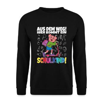 School Child 2024 School Enrollment Back to School - Unisex Sweatshirt - black - Front - Alina (178cm) & Michal (187cm)