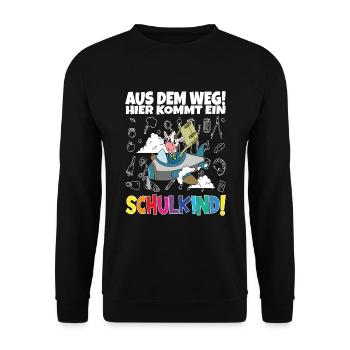 Écoliers 2024 Inscriptions scolaires Retour à l’école - Sweat-shirt Unisexe - noir - Devant - Alina (178cm) & Michal (187cm)