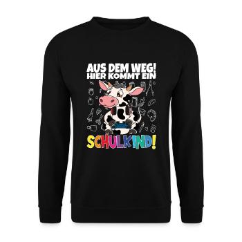 School Child 2024 School Enrollment Back to School - Unisex Sweatshirt - black - Front - Alina (178cm) & Michal (187cm)