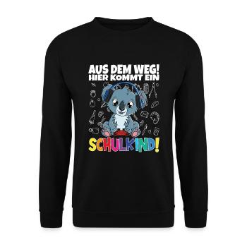 Écoliers 2024 Inscriptions scolaires Retour à l’école - Sweat-shirt Unisexe - noir - Devant - Alina (178cm) & Michal (187cm)