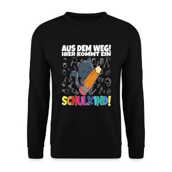 School Child 2024 School Enrollment Back to School - Unisex Sweatshirt - black - Front - Alina (178cm) & Michal (187cm)