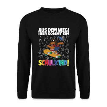 School Child 2024 School Enrollment Back to School - Unisex Sweatshirt - black - Front - Alina (178cm) & Michal (187cm)