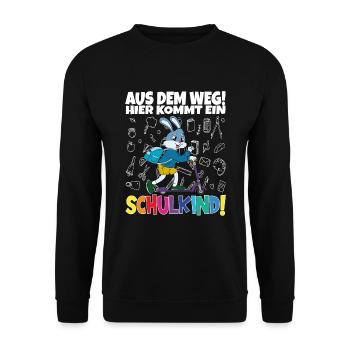 School Child 2024 School Enrollment Back to School - Unisex Sweatshirt - black - Front - Alina (178cm) & Michal (187cm)