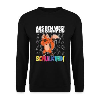 School Child 2024 School Enrollment Back to School - Unisex Sweatshirt - black - Front - Alina (178cm) & Michal (187cm)