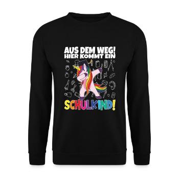 School Child 2024 School Enrollment Back to School - Unisex Sweatshirt - black - Front - Alina (178cm) & Michal (187cm)