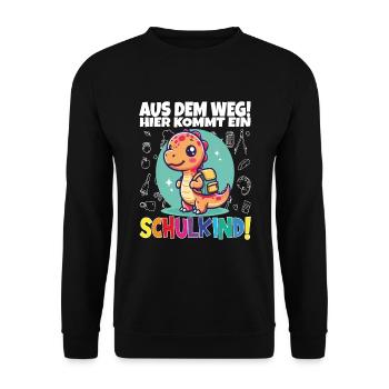 School Child 2024 School Enrollment Back to School - Unisex Sweatshirt - black - Front - Alina (178cm) & Michal (187cm)